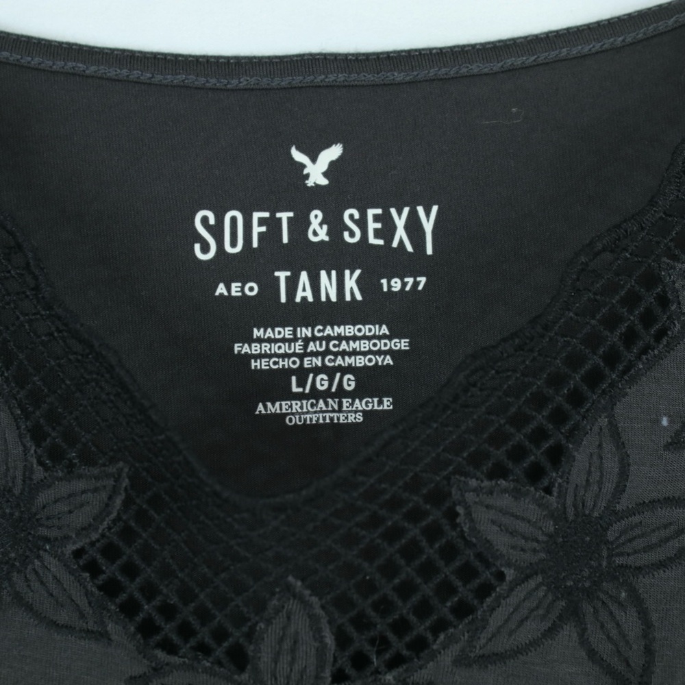 American Eagle Outfitters Soft & Sexy Dark Gray Tank Top Womens Size L - Picture 4 of 5